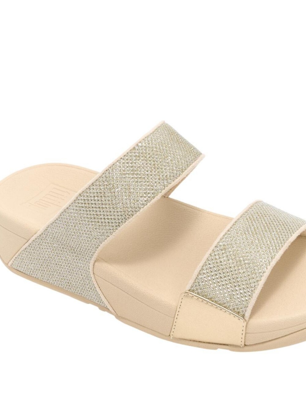 Fitflop Women’s Platino Gold Dual-Strap Slide Sandals